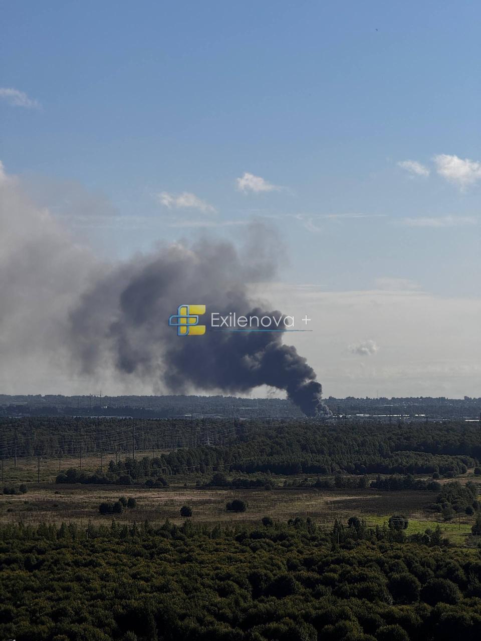 Massive fire erupts near Russia's St. Petersburg after explosion